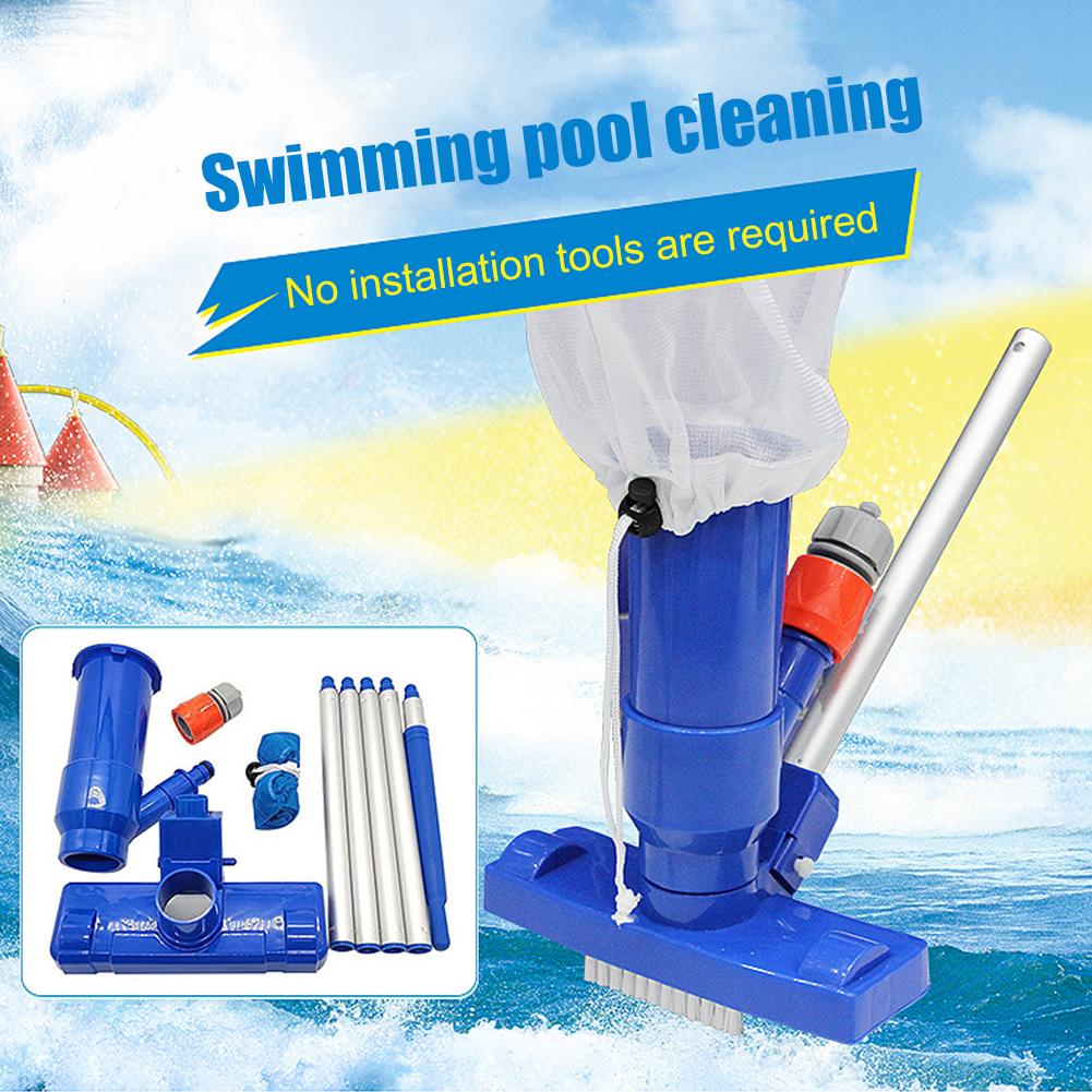 EU/US Standard Pool Vacuum Cleaning Kit Pool Cleaner Brush with Handle Disinfection Suction Head Filter for Swimming Pool