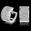 Fashion Women Crystal Studs Ear Faux Silver Earrings Jewelry Hoop