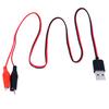 1Pc Alligator Test Clips Clamp To Usb Male Connector Power Supply Adapter Cable