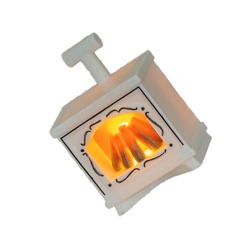 Miniature Electric Fireplaces LED Light for Toy Doll House Decoration Kids Role Play Craft Project Landscape Accessory