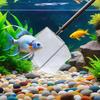 Fish Net Aquarium Cleaning Tool with Long Handle Fine Mesh Easy To Use Small Fish Shrimp Net Fish Tank Catching Net