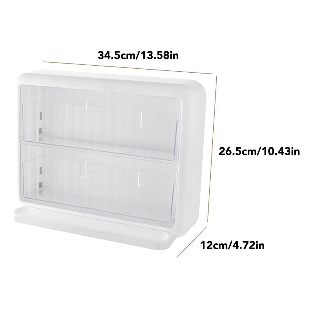 Wall Mounted Coffee Capsule Holder Clear Acrylic Compact Tea Bag Storage Rack for Office