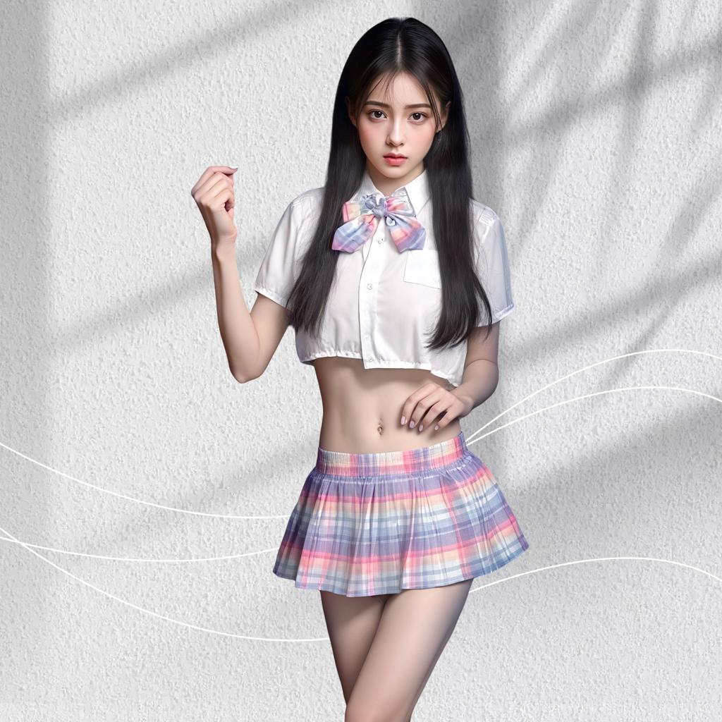 Sexy Campus JK Uniform College Seduction Pure Lust Skinny Ultra Short Pleated Skirt Suit Sex Lingerie