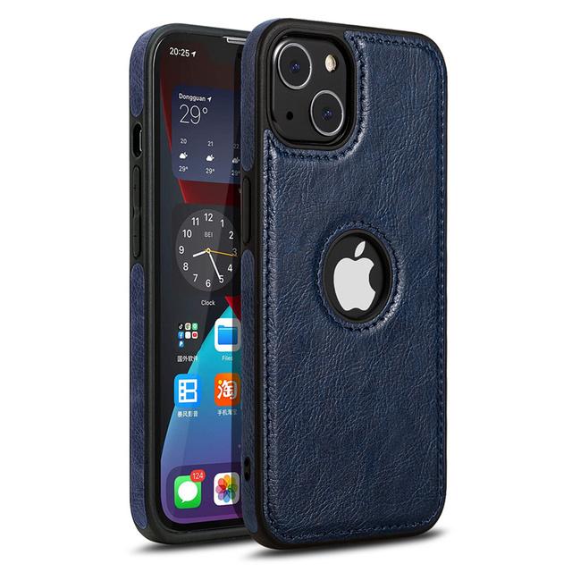 For iPhone 11 12 13 14 15 Pro Max MINI XR XS X SE 6 7 8 Plus Business PU Leather Case Soft Cowhide Shockproof Protective Cover