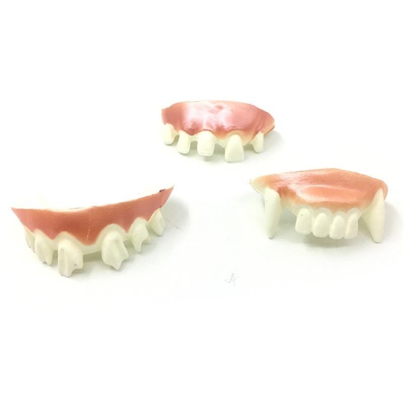 8/10/12Pcs Halloween Teeth  for Cosplay Party, Funny Gag Teeth Halloween Dentures Set for Adult Halloween Masquerade
