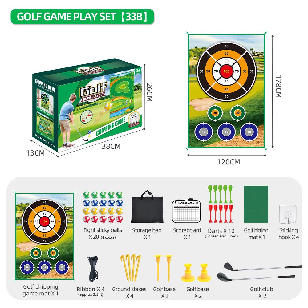 Cross-border Outdoor Boys’ 3-in-1 Golf Velcro Ball and Darts Sports Toy