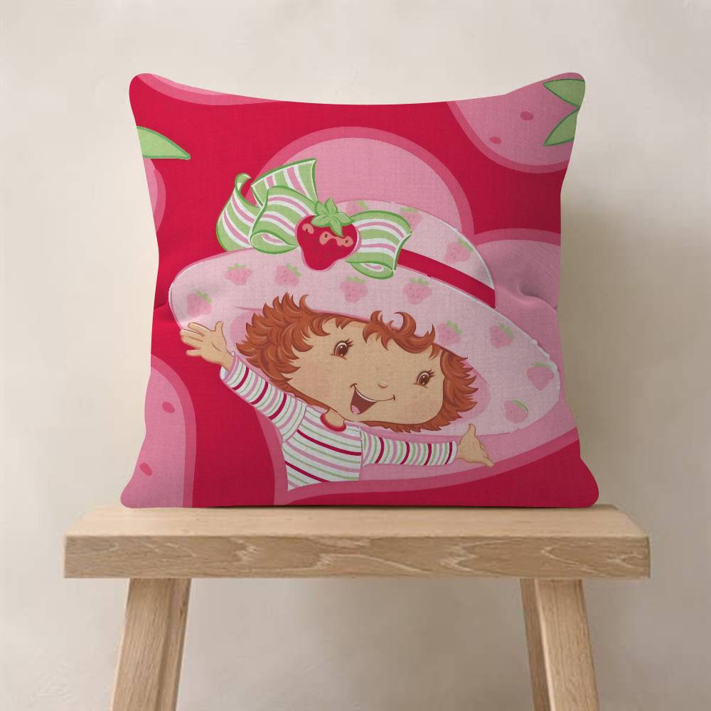 Cute Role Strawberry ShortcakeCartoon Pillow Gifts Home Office Furnishings Bedroom Sofa Car Cushion Cover Case 45x45cm