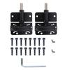 ABBP-Pack Of 2 Self-Closing Hinges For Vinyl/Wooden Doors Smooth Operation Easy Install Black