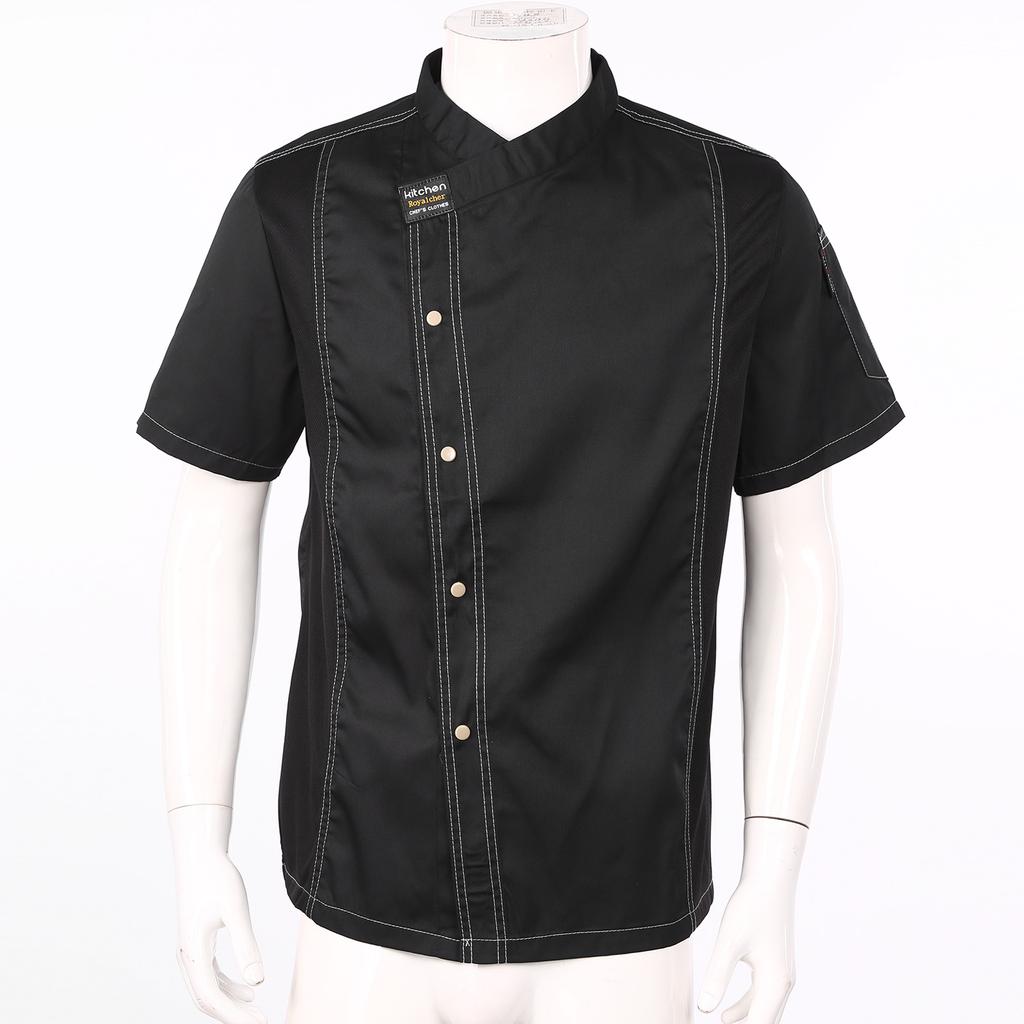 Chef Jacket for Unisex Hotel Kitchen Canteen Chef Coat Food Service Working Uniform for Men Women