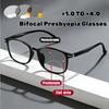 Unisex Photochromic Bifocal Reading Glasses Ultra-Lightweight Blue Light-Blocking Presbyopia Glasses Outdoor Sports Goggles