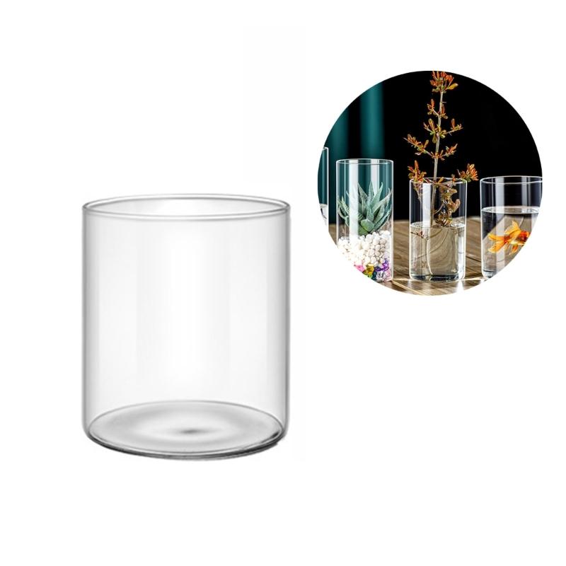 Elegant Glass Vase Glass Cylinders Vase Perfect for Centerpieces Displays