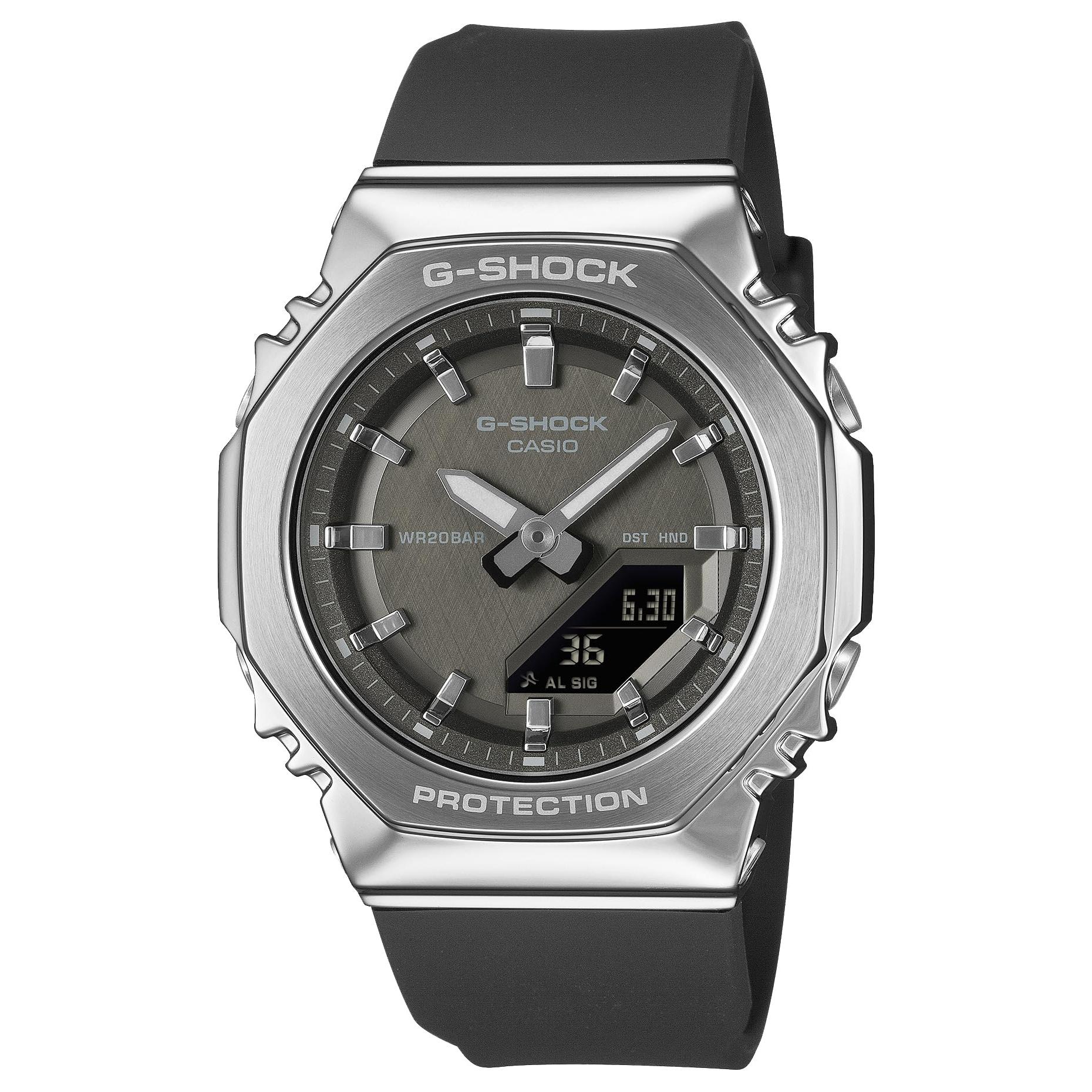 

[CASIO] G-Shock Women s Watch GM-S2110-1A1JF, Eco-Friendly Metal Cover, Silver & Black, Authentic Japan Model