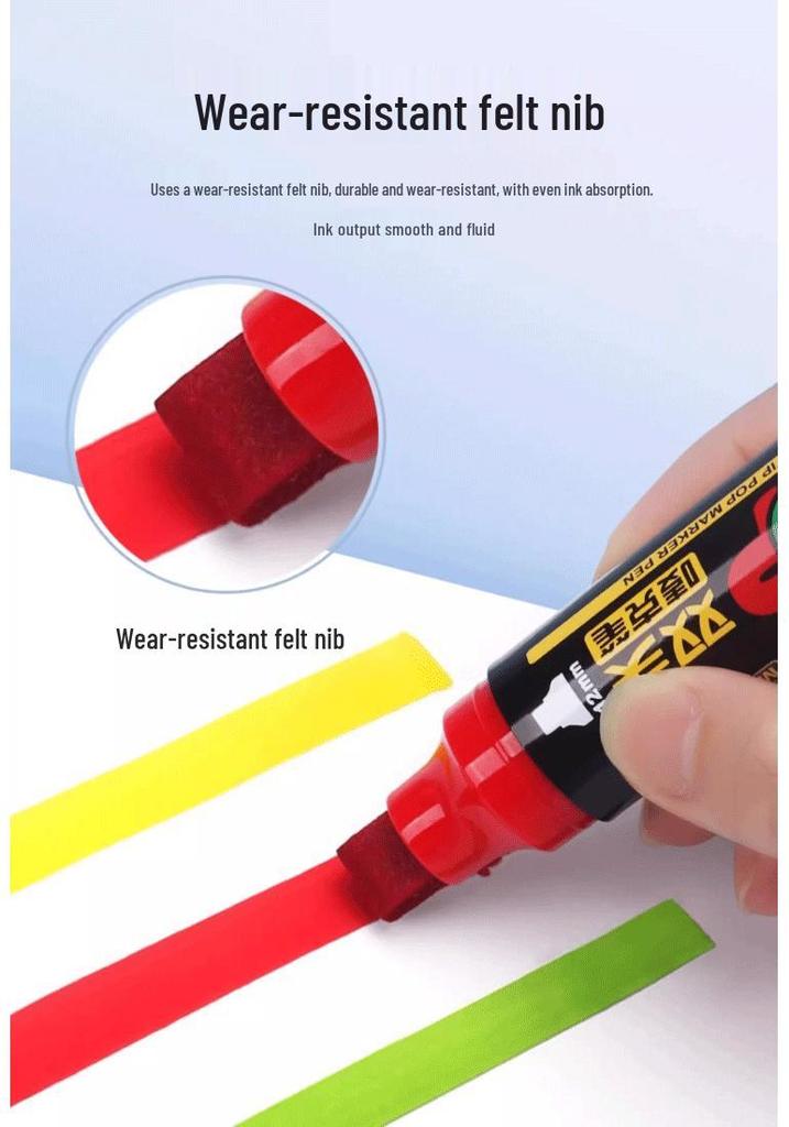 Feiluo Lang POP Double-headed Refillable Marker Pen for Posters and Advertising