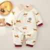 Baby Boy Girl Winter Thick Cotton Hanbok With Slipon Closure For Newborns