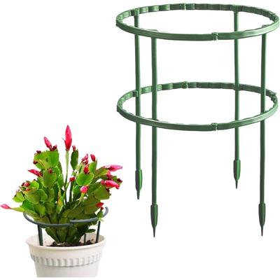 4-32 Peças Suporte de Planta de Plástico Estrutura de Estaca Arranjo de Estufa Haste Fixa Semicircular Suporte de Escalada para Plantas de Flores Internas
