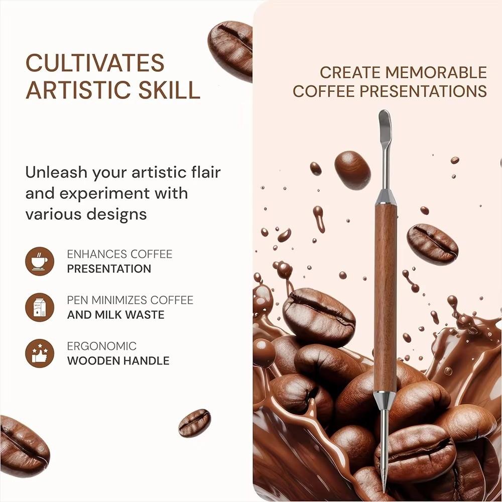Latte Pull Flower Needle Coffee Decorating Art Pen Multifunctional Barista Tool
