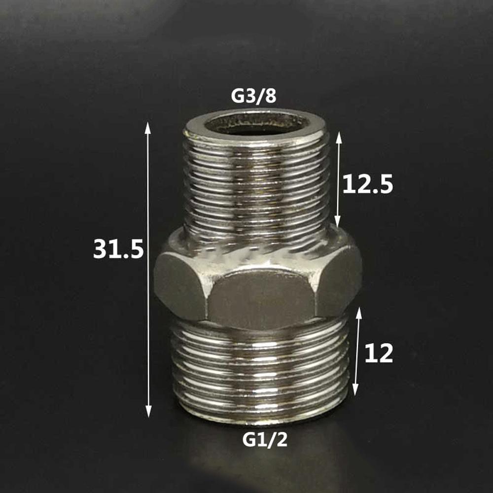 Brass Pipe Hex Nipple Fitting Quick Coupler Adapter 1/8 1/4 3/8 1/2 BSP Male To Male Thread Reducer Water Oil Gas Connector
