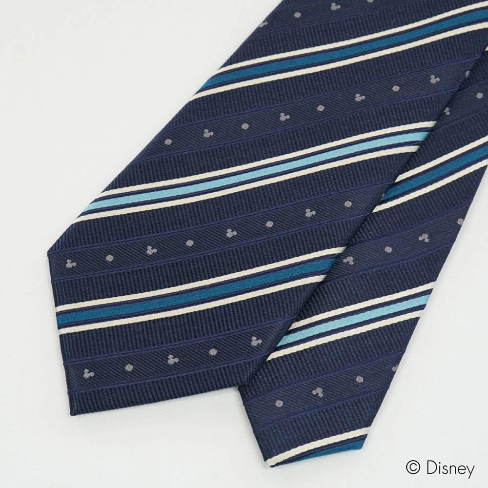 Tie Mickey Mouse Tie Tie Bar Set DN917280 Navy x Blue Necktie Tie Pin Present [Disney] & & Wa-08