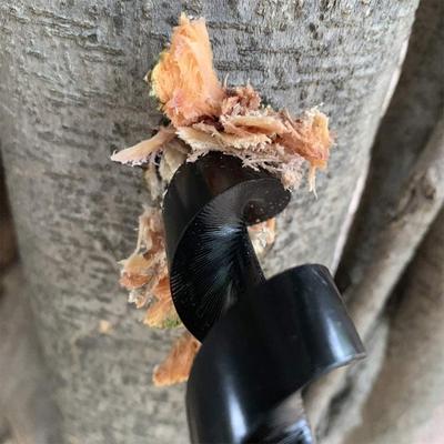 Hand Trästans Manuell Borr med Snigel Borr Bush-Craft Kolstål Portabel Överlevnadsborr Utomhus Förlängd Borr
