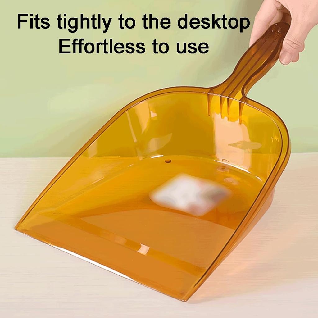 Compact Plastic Garbage Shovel Dustpan with Handle Household Transparent Thickened Handheld Dustpan Large Capacity Lightweight