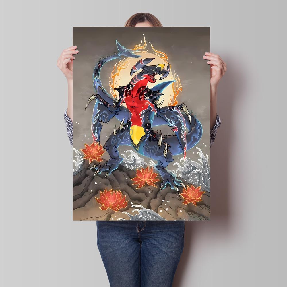 Print on Canvas Pokemon Swampert Poster Comics Pictures Not Fading Home Living Room Bedroom Wall Decoration Friends Gifts