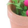 1Pcs Miniatura Miniatura Casa de Bonecas Rosa Planta em Vaso