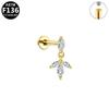 Elegant F136 Titanium Alloy Zircon-Inlaid Pendant Earrings