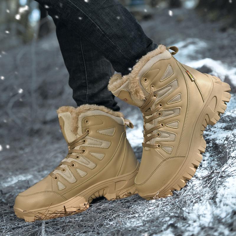 39-48 Plus Size Russian Style Winter Boots Waterproof Outdoor Ankle Boots For Men Snow Boots High Men Footwear