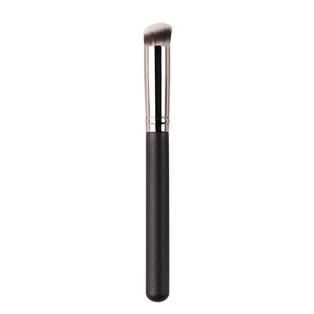 Seamless Angled Round Head Foundation & Concealer Brush, Black