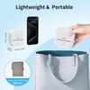 Mini Sticker Printer, Portable Thermal Inkless Printer with Auto-Calibration, Bluetooth Compact Label Maker with 7 Rolls (3 Paper Types) & 6 Colored