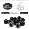 50Pcs M5/M5.8/M6 Glass Top Table Furniture Embedded Bumper with Stem Black/Transparent Rubber Grippers Table Spacers