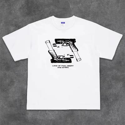 Best Selling Trend HOOK ON YOU Short Sleeve T-Shirt GLOCK Pistol Cotton Crew Neck Loose Half Sleeve Top Tee T Shirt Men Clothing