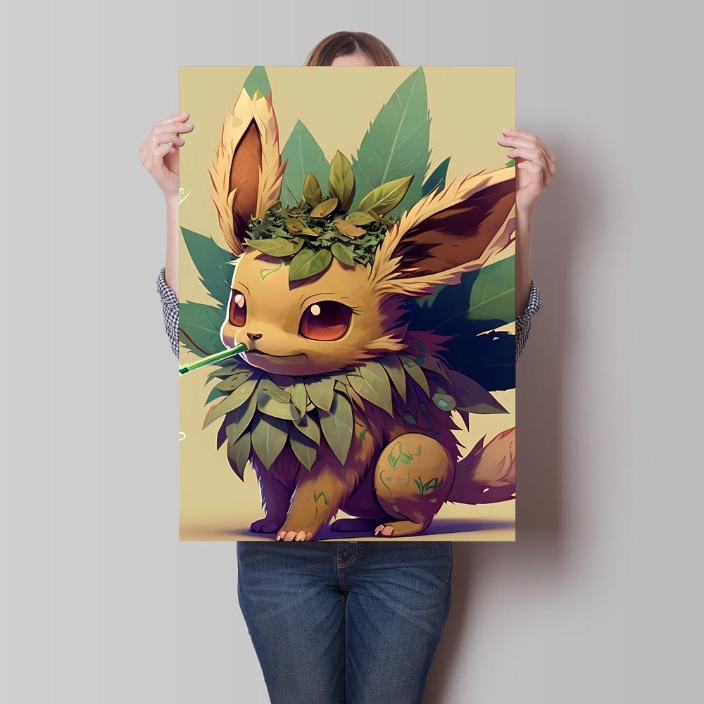 Watercolor Pokemon Decorative Paintings - Pikachu  Eevee Squirtle  Charmander  Bulbasaur Anime Art for Home Wall Decor