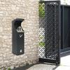 Durable Outdoor Mounted Trash Bin Weatherproof Bottom Opening Allows Fast Cleaning Includes Screws Simple Assembly
