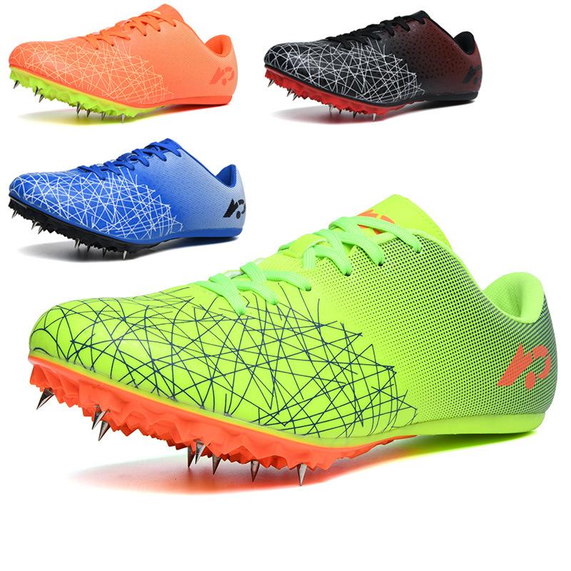 Foreign trade nail shoes medium sprinting running shoes male and female students high school entrance examination track and field competition professi