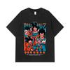 275 GSM Washed T-shirts 100% Cotton Dragon Ball V37 Print Unisex Heavy Cotton T Shirt