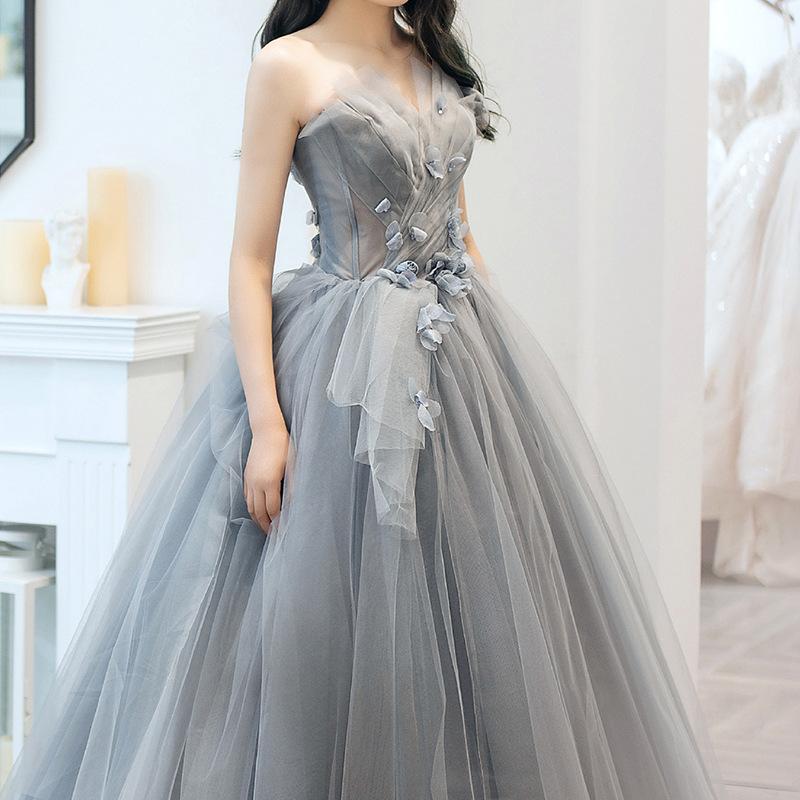 Stunning Temperament Annual Meeting Evening Dress Women's 1011 New Summer Banquet Socialite Art Examination Vocal Host Dress
