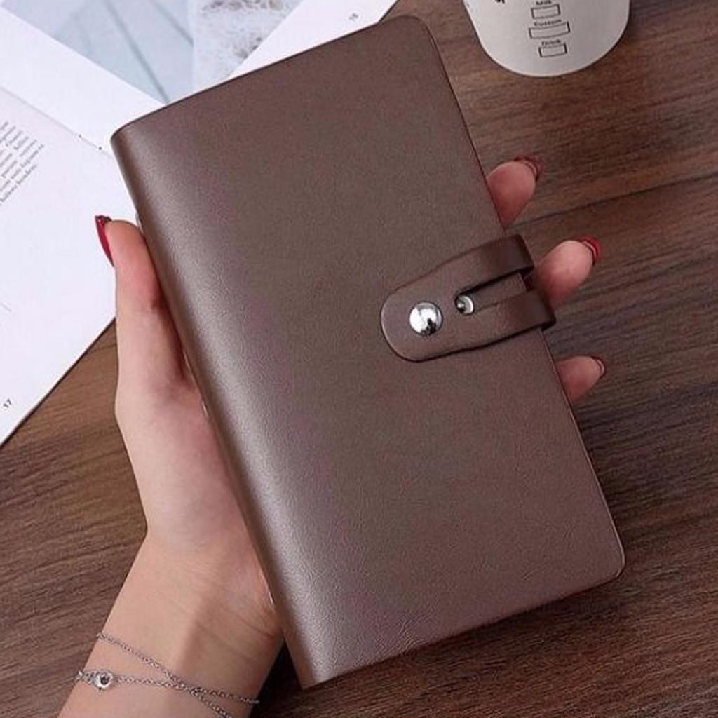 AVILMORE Card Case, Point Card Case, Credit Card Case, Card Holder, Large Capacity, Slim, Anti-Magnetic, Anti-Skimming, Holds 96 Cards (Brown)
