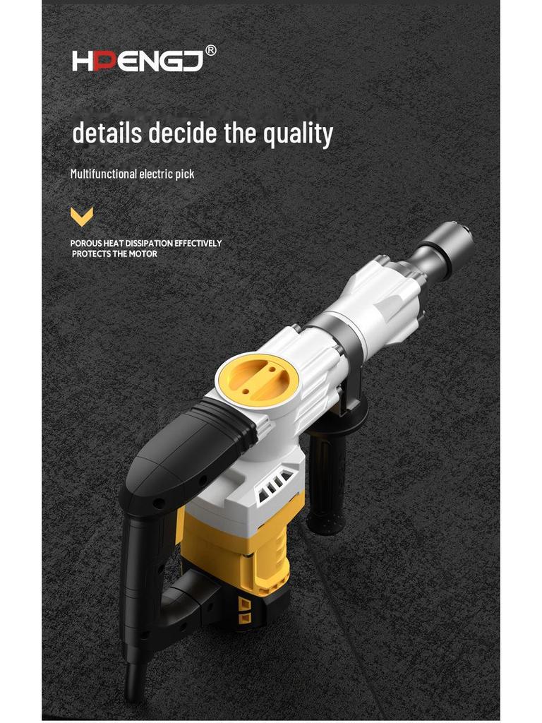 Adjustable 110V Heavy-Duty Electric Demolition Hammer for Concrete and Wall Demolition