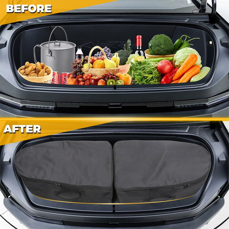 2pcs Front Trunk Oxford ulation Cooler Storage Bag for Tesla Cybertruck 2024 Waterproof Organizer Stowing Tidying Accessories