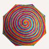 1pc Colorful Spiral Pattern Automatic Open/Close Umbrella, Ideal Fan Gift for Birthday, Christmas, Outdoor Essentials, Trendy Fashion Yy250828005