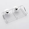 Stainless Steel Bathroom Shelf Traceless Suction Cup  Storage Holder Hanging Organizer Basket Bathroom Accessories