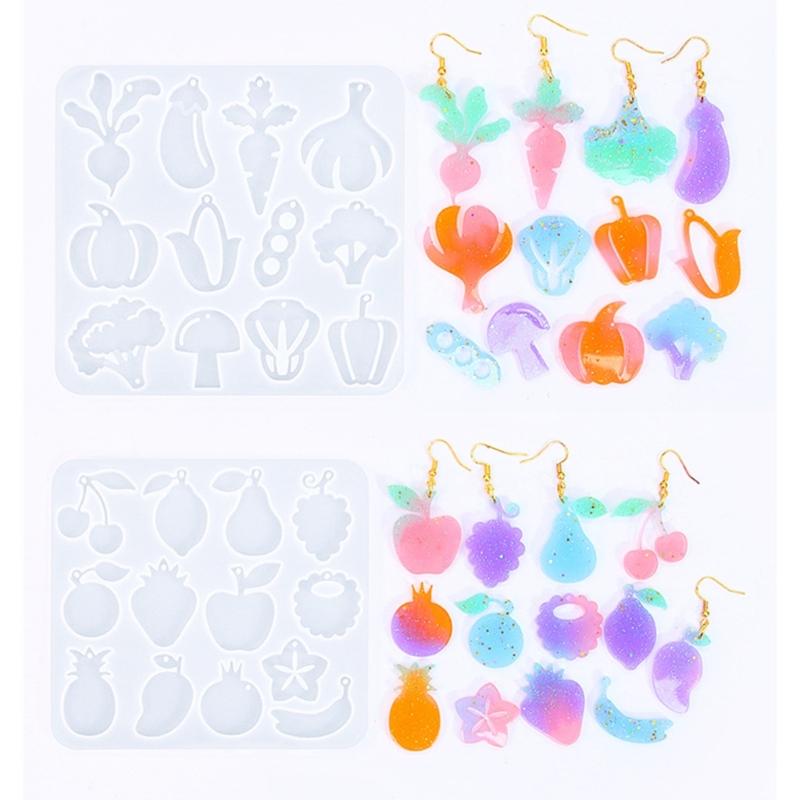Earrings Silicone Molds Crafting Tools Silicone Pendant Moulds Keychain Mold Perfect Gift for Jewelry Making Enthusiasts