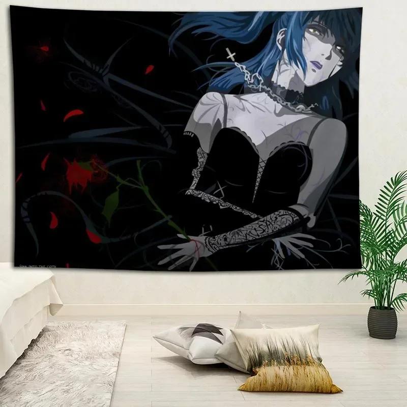 Home  Hot Sale Custom Anime Printed Tapestry Background Decorative Tapestry Wall Hanging Decor Decoration Mural Hippie Tapiz