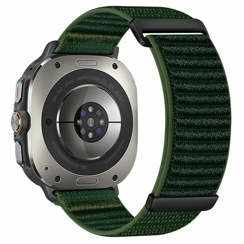 For Samsung Galaxy Watch Ultra (2025) 47 mm / Ultra 47 mm Klokkereim Todelt Borrelås Vevd Nylon Håndleddsstropp