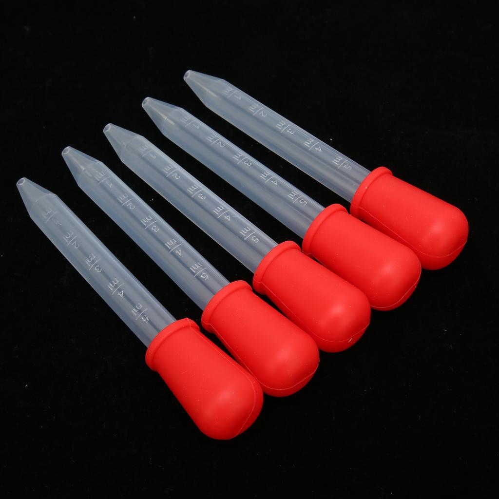 5Pcs Transfer Pipettes 5ml Silicone Material Easy Cleaning Making Disposable   Dropper