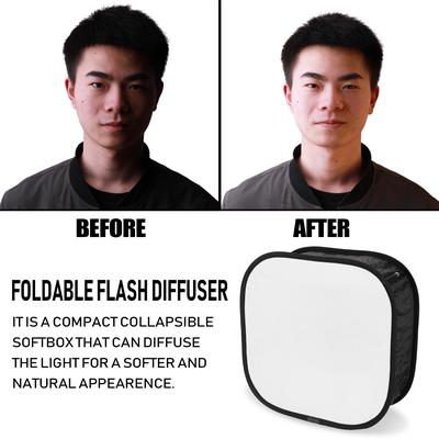 Diffusore flash pieghevole portatile multifunzionale da 410 mm, design facile da piegare, softbox per flash