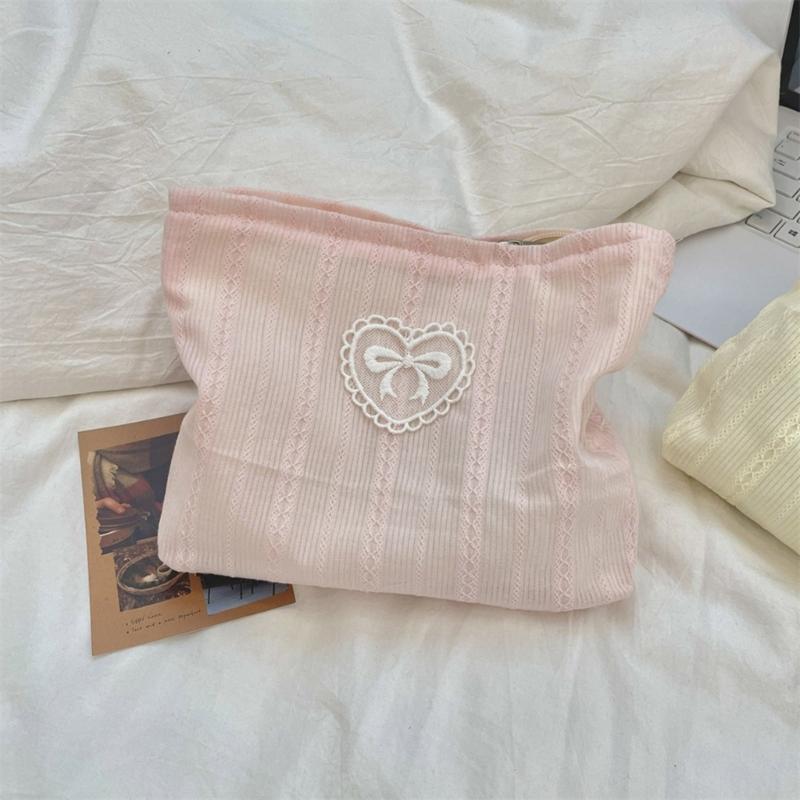 Spacious Bows Cosmetic Bag Practical Makeup Pouch With Spacious Interior And Compact Portable Structure For Essential