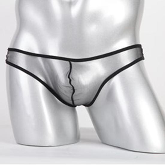 Men Briefs Stretchy See-through Low Waist No Bound Feeling Mesh Men Underpants Inner