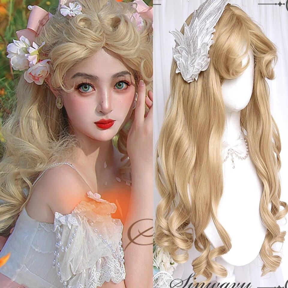 Dlouhá kudrnatá syntetická paruka se středovou ofinou tmavě hnědá paruka z přírodních kudrnatých vlasů ženská Cosplay paruka paruka z tepelně odolných vláken